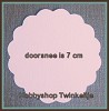 rondje met schulprand 02 l roze 7 cm