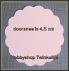 rondje met schulprand 02 l roze 4,5 cm