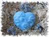 hart groot bewerkt - blauw