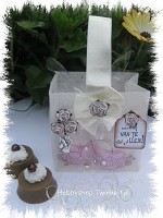 organza tasje blauw