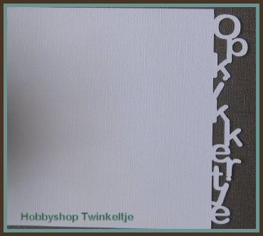 Tekst kaart opkkikertje